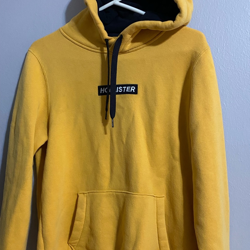 Yellow hollister hoodie